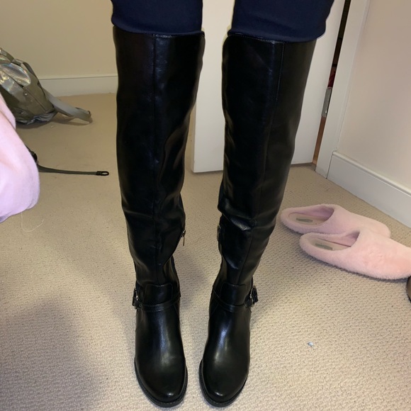 skinny knee high boots